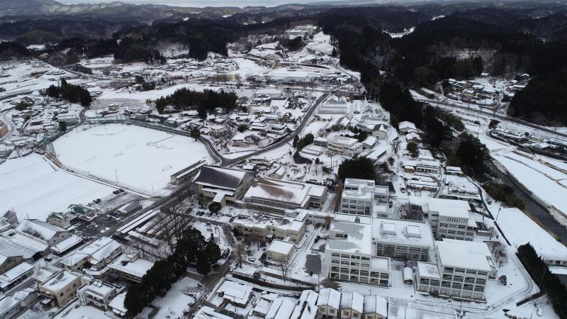 林業科学科の無人航空機（ドローン）で撮影