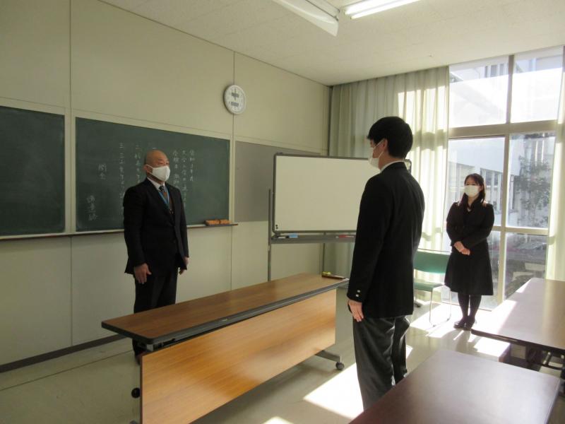 受験者代表挨拶