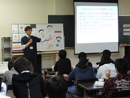 ブラッシング指導中です